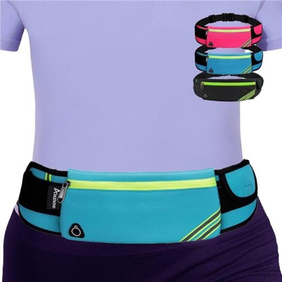 Running Belt Waist Pack Bag,Workout Gear,Gym Fitness Fanny Pack for Phone,Cell - Picture 8 of 14